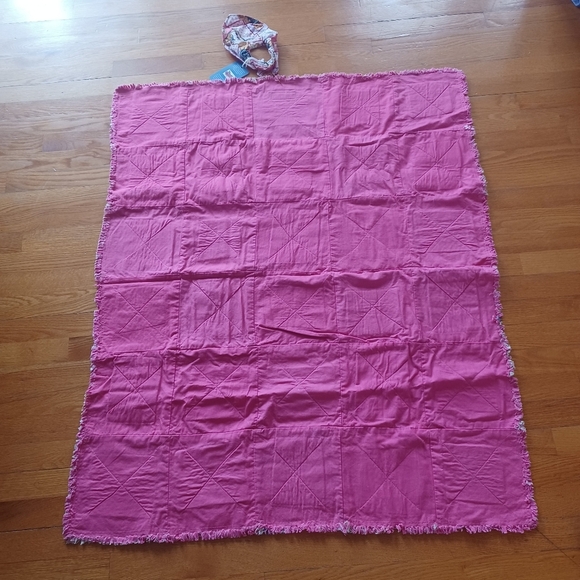 Handmade Reversible Quilted Rag Patchwork Blanket Bedding Play Mat Bear Pattern - Picture 10 of 10